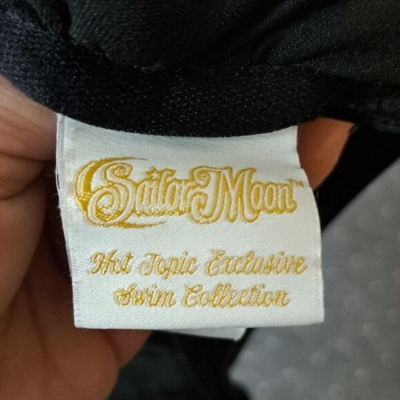 Hot Topic Sailor Moon black bikini cat ears swim top size small - Picture 3 of 4